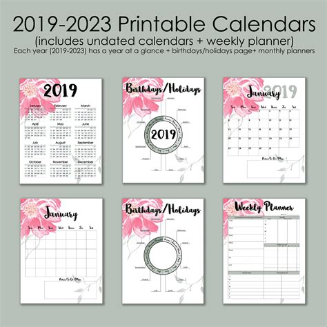 At A Glance 2023 Monthly Calendar – Printable Template Calendar