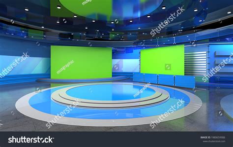 News Studio Backdrop Tv Shows On Stock Illustration 1980659906 ...