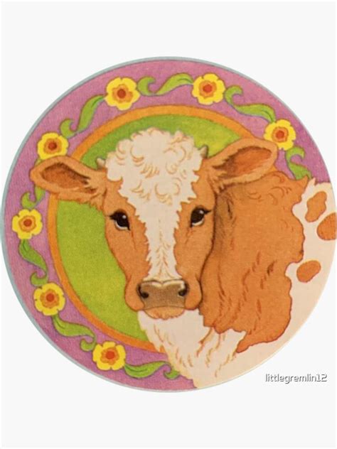 "Moo!" Sticker for Sale by littlegremlin12 | Redbubble