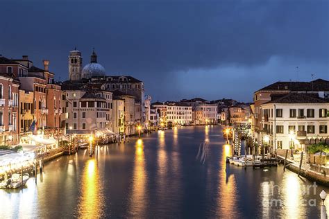 A night view of the Grand Canal in Venice Photograph by Didier Marti ...