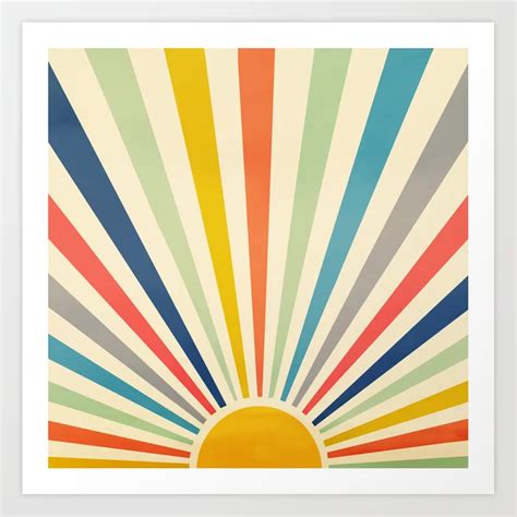 Buy Sun Retro Art III Art Print by nadja1. Worldwide shipping available at Society6.com. Just ...