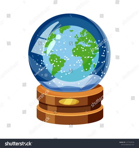 Snow Globe Earth World Map Snow Stock Vector (Royalty Free) 1217543236 ...