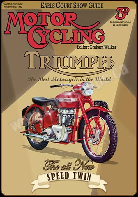 Triumph | Triumph motorcycles, Vintage motorcycle posters, Triumph bikes