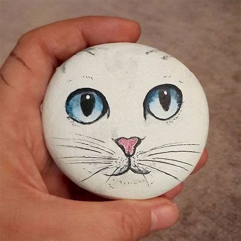 50 Inspiring DIY Painted Rocks Animals Cats for Summer Ideas (34 ...