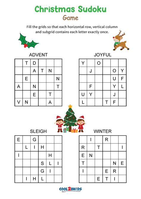 Christmas Sudoku Puzzles