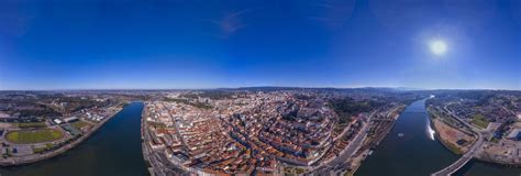 Coimbra, mondego river, aerial view 360 Panorama | 360Cities