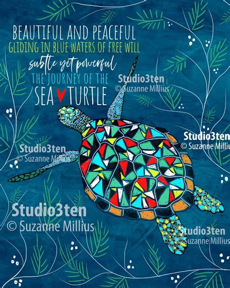 Sea Turtle, Sea Turtle Print, Turtle Art, Turtle Print, Turtle Poem ...