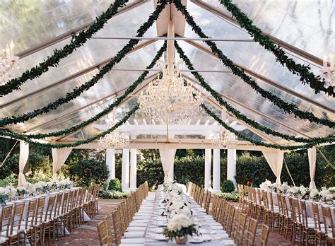 Clear Outdoor Tent With Greenery | Wedding classic, Elegant wedding ...