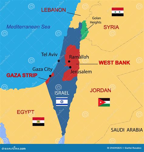 Golan Heights Political Map Vector Illustration | CartoonDealer.com ...