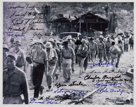 Lot - BATAAN DEATH MARCH PHOTOGRAPH SIGNED BY SURVIVORS