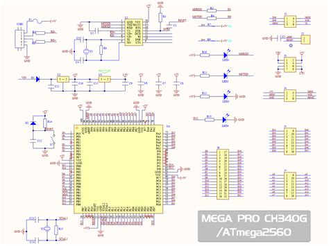 Mega 2560 Pro Mini Schematic