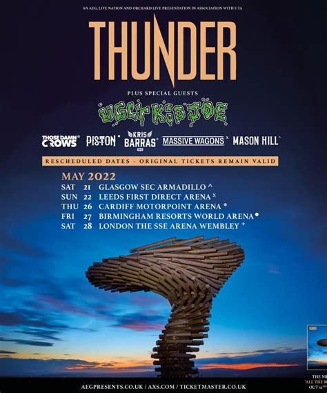 Thunder - May 2022 - 28 May 2022 - The SSE Arena - Event/Gig details ...