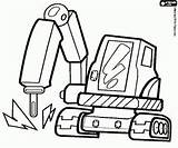 Backhoe With jackhammer coloring Page Printable Game sketch template