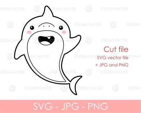 Baby Shark Outline Svg