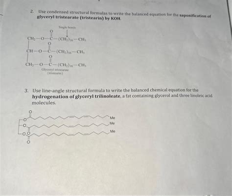 Solved 2. Use condensed structural formulas to write the | Chegg.com