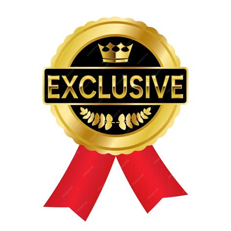 Premium Vector | Gold Exclusive stamp medal with Crown, Laurel Wreath ...