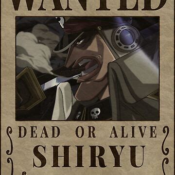 "One Piece Shiryu of the rain Bounty Shiliew Wanted" Poster for Sale by ...