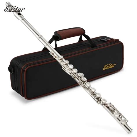 Eastar EFL 1 Closed Hole C Flutes 16 Key Nickel Beginner Flute Set With Carrying Case G key ...