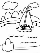 Sailboat Coloring Pages  Free Printable For Kids sketch template