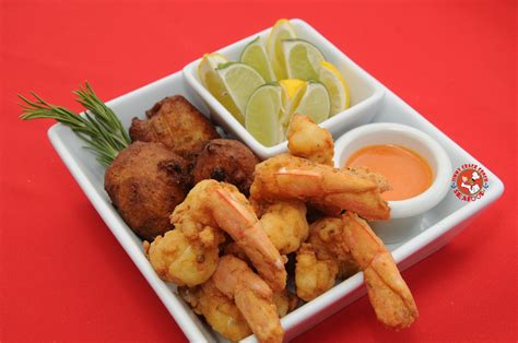 Conch Fritters & Shrimp with Signature Dipping Sauce | Food truck menu ...