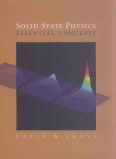 Solid State Physics- Essential Concepts PDF