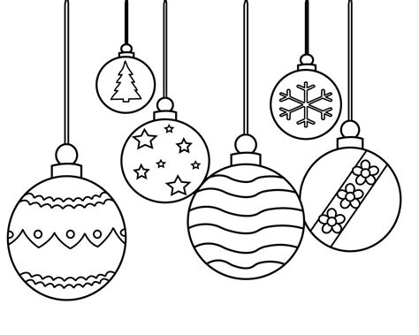 Christmas Tree Ornament Coloring Pages - Patricia Sinclair's Coloring Pages