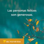 Las Personas Felices son Generosas - Pastor Rick's Daily Hope