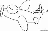 Simple Toy Airplane Coloring Page  ColoringAll sketch template