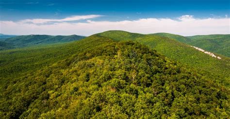 View of the Ridge and Valley Appalachians from Big Schloss, West Virginia Stock Image - Image of ...