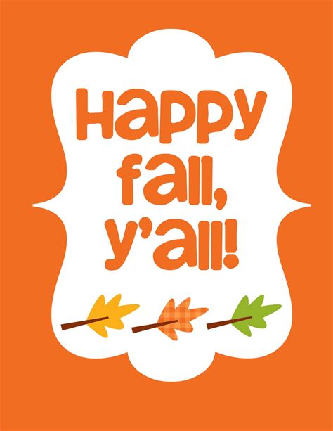 Inspired Whims: Happy Fall, Y'all! (Free Printable)