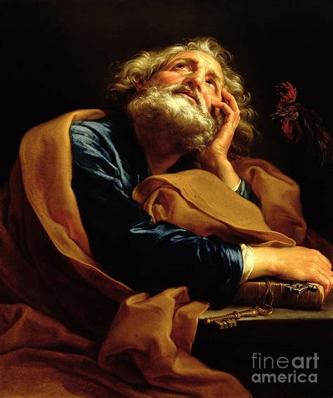 St Peter Painting by Pompeo Girolamo Batoni