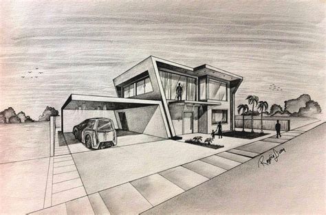 If you were to draw your dream home what would it look like? | House design drawing ...