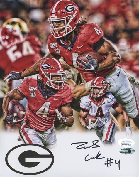 James Cook Signed Georgia Bulldogs 8x10 Photo (JSA COA & Cook Hologram) | Pristine Auction