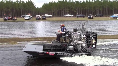 Airboat Racing at Hog Waller Mud Bog March 2016 - YouTube