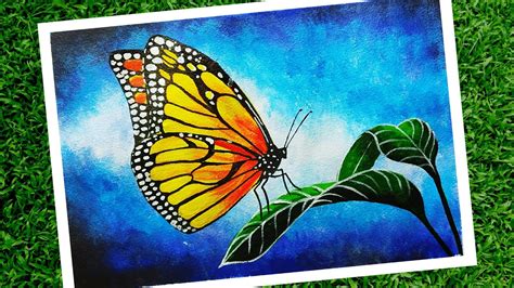 How To Paint A Butterfly Easy Step By Step : Paint in your background ...