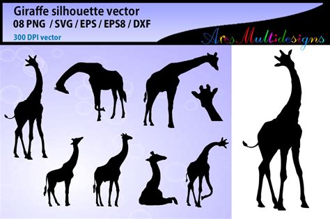 giraffe svg silhouette vector / giraffe icons / funny giraffe svg By ArcsMultidesignsShop ...