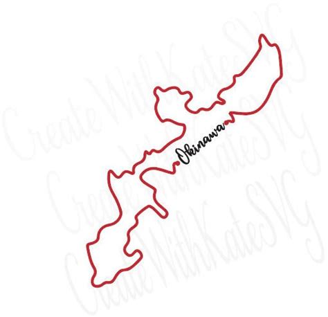 Okinawa Island SVG, Okinawa Japan Outline - Etsy