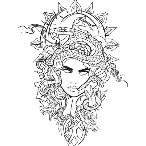 Medusa SVG, Special Tattoo Design, Medusa Tattoo Design, Greek Mythology Tattoo Design, Snakes ...