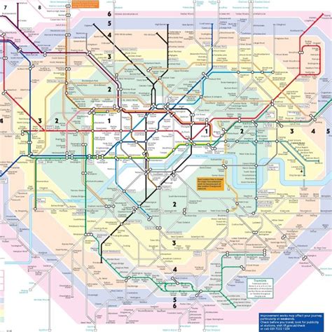 London Transport Zones 1 6 Map - Transport Informations Lane