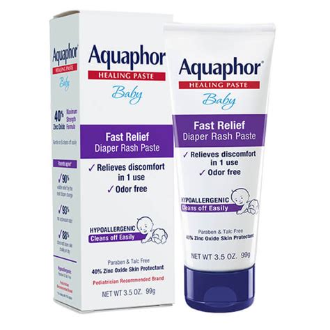 Aquaphor Baby Diaper Rash Paste, Maximum Strength 40% Zinc Oxide, Diaper Rash Cream, Diaper Rash ...