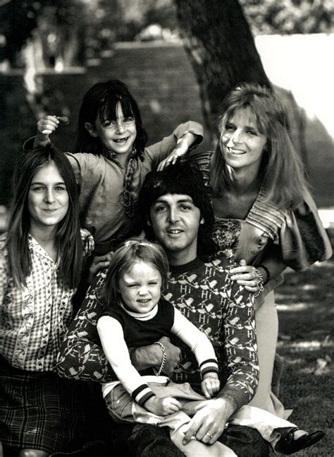 Paul and Linda McCartney with their daughters; Heather, Mary and Stella ...