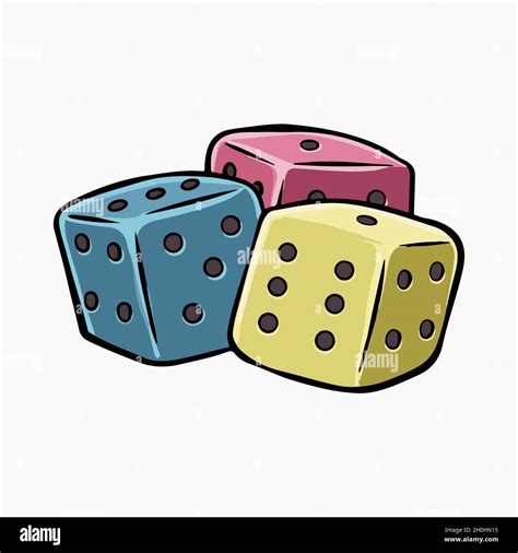 Two dice vector vectors Cut Out Stock Images & Pictures - Alamy