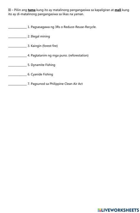 Yamang Lupa Yamang Tubig Worksheet Live Worksheets, 46% OFF