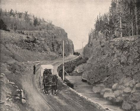 Upper Pulpit Terraces, Yellowstone National Park, Wyoming. Albertype ...