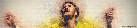 Neymar JR with Brazilian yellow green number 10 jersey 4K wallpaper ...