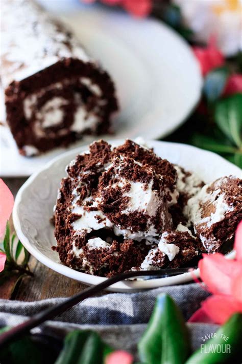 Flourless Chocolate Roulade - Savor the Flavour