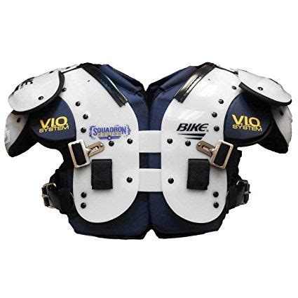 Bike Squadron Series Flat Multi-Purpose Football Shoulder Pads - White Extra Large | Football ...