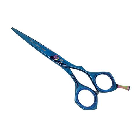 Tri Razor Sharp Blue Titanium Offset Hairdressing Scissors | DHS UK