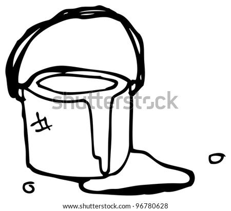 Cartoon Paint Bucket Stock Photo 96780628 : Shutterstock