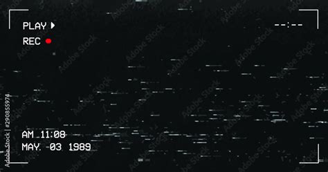 Glitch camera effect. Retro VHS background. Old video template. No ...